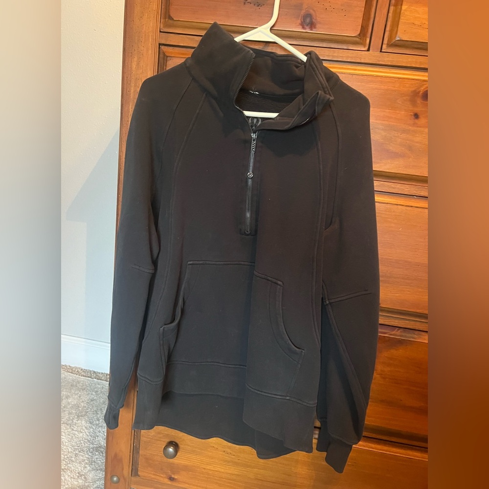Lululemon Scuba Funnel-Neck Half Zip Black Sweatshirt